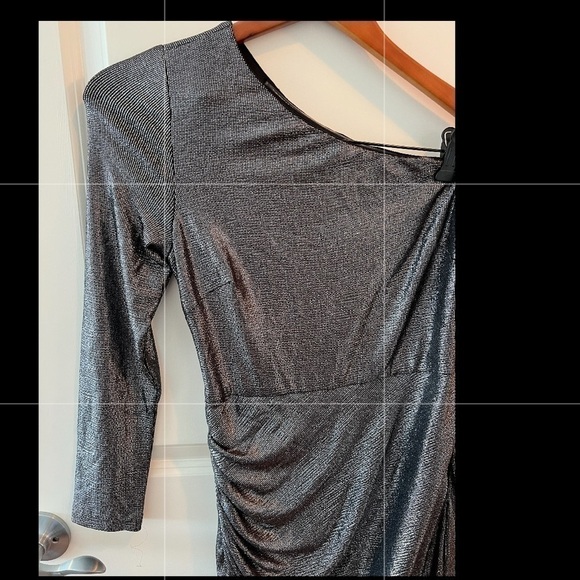 Aidan AIDAN MATTOX Foiled Jersey Ruched Dress Size 8 - Picture 4 of 16